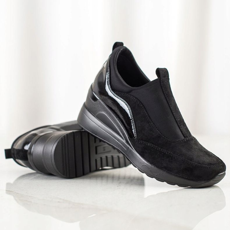 VINCEZA Slip On -skor svart 1