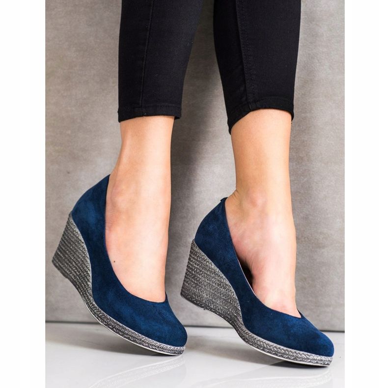 VINCEZA mocka pumpar blå 2