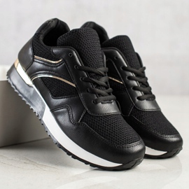 SHELOVET Snygga sneakers för våren svart 1
