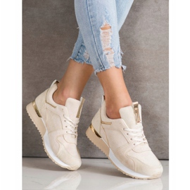 SHELOVET Beige mocka sneakers 1