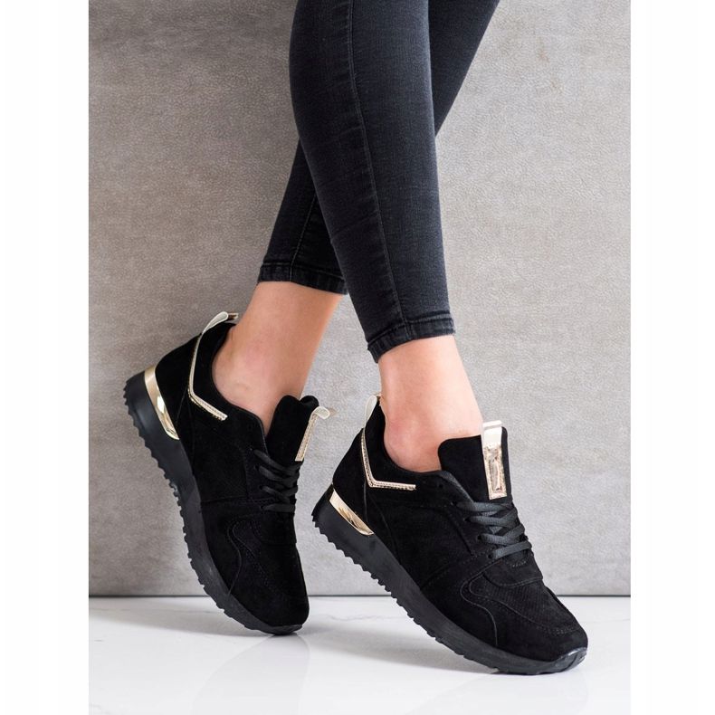 SHELOVET Svarta mocka sneakers 2