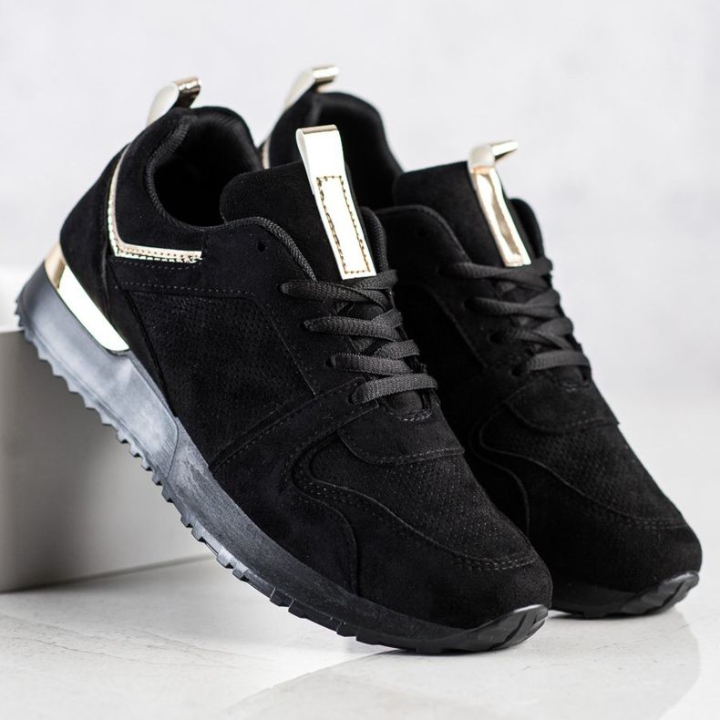 SHELOVET Svarta mocka sneakers 1