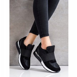 SHELOVET Snygga slip-on sneakers svart 1