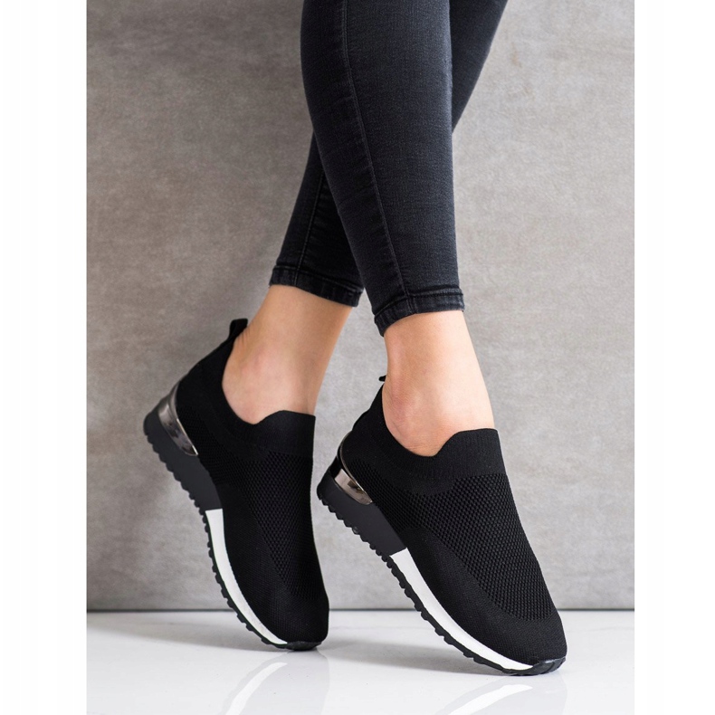 SHELOVET Textil Openwork sneakers svart 2