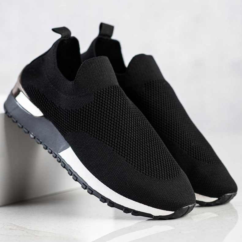 SHELOVET Textil Openwork sneakers svart 1