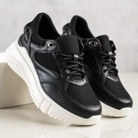 Weide Svarta sneakers med glitter 2