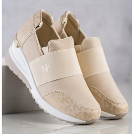 SHELOVET Slip-on beige sneakers 2