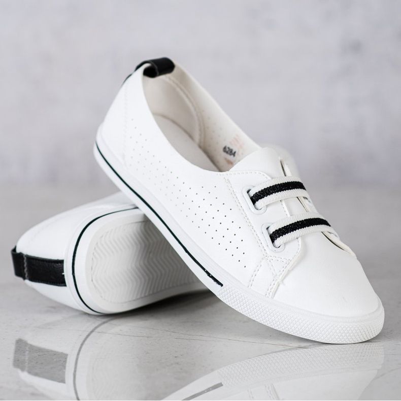 SHELOVET Slip-on låga sneakers vit 1