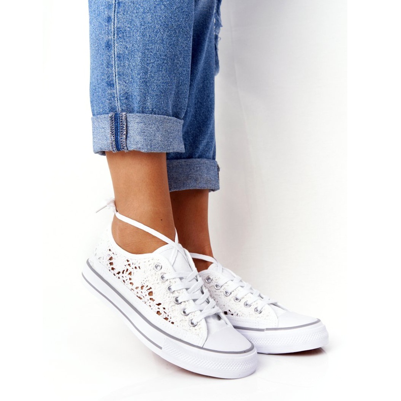 FB2 Candice sneakers för kvinnor med vit spets 4