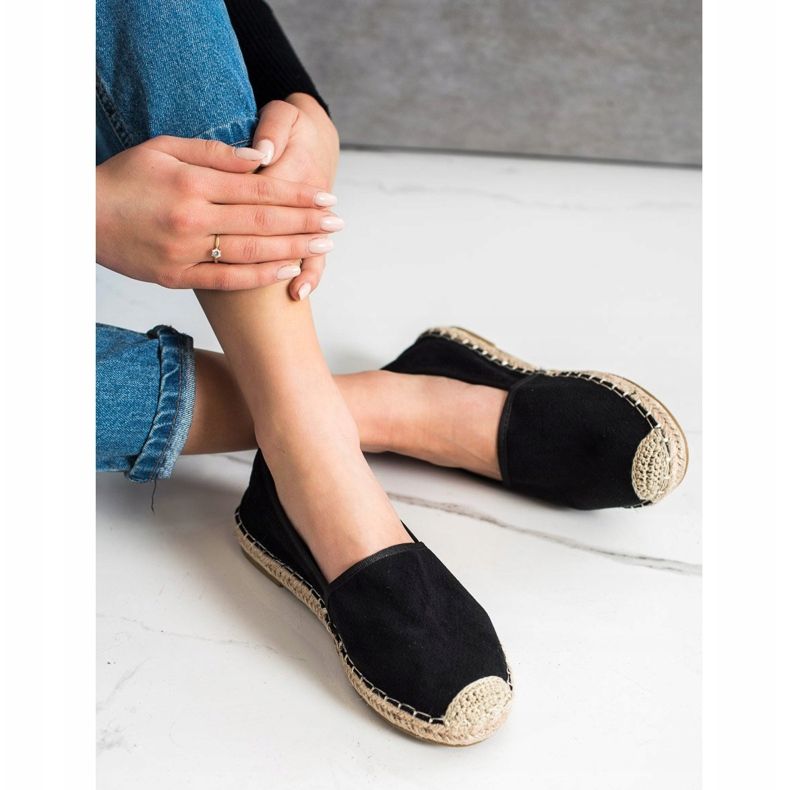 Kayla Light Openwork Espadrilles svart 2