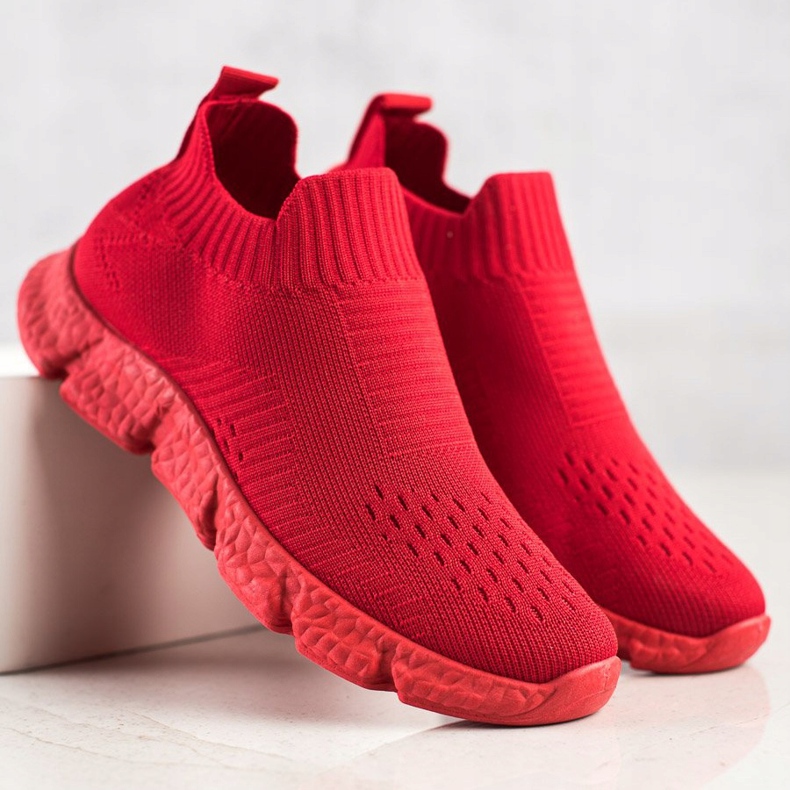 SHELOVET Snygga slip-on sneakers röd 1