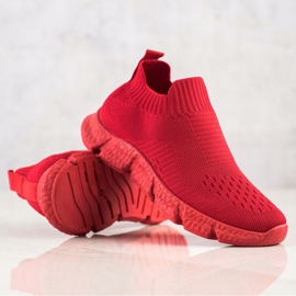 SHELOVET Snygga slip-on sneakers röd 2