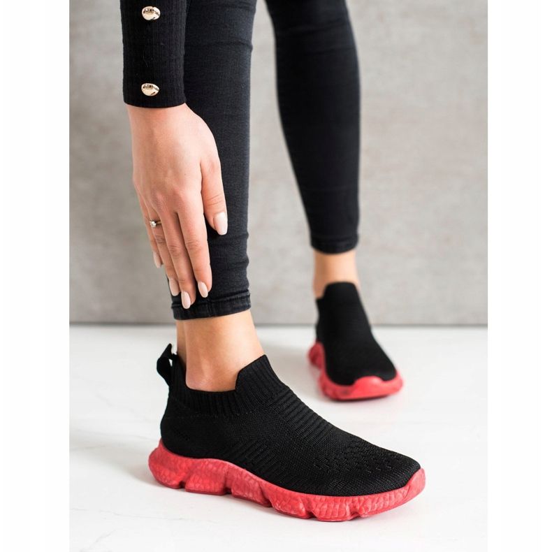 SHELOVET Snygga slip-on sneakers svart 2