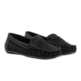 Svarta Kyla loafers för kvinnor 1