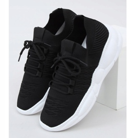 Svart LA40 Svarta strumpor sportskor 1