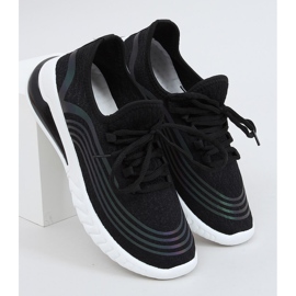 Svart 3436 Svarta strumpor sportskor 1