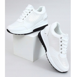 Vita MY-2717 Vita sportskor på en dold kilklack 1