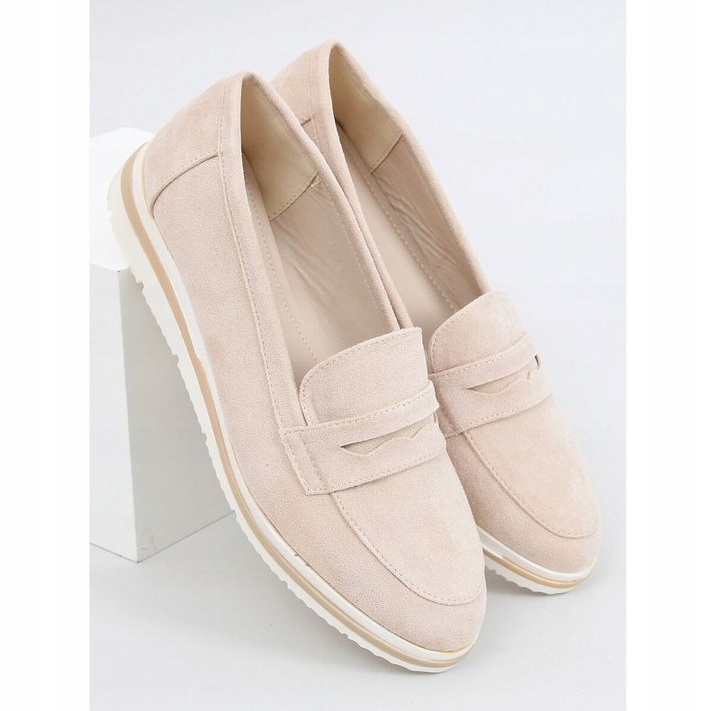 Loafers med hög sula 1151 Beige 1