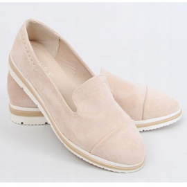 Loafers med hög sula 5836 Beige 1