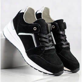 Filippo Svarta läder sportskor 1