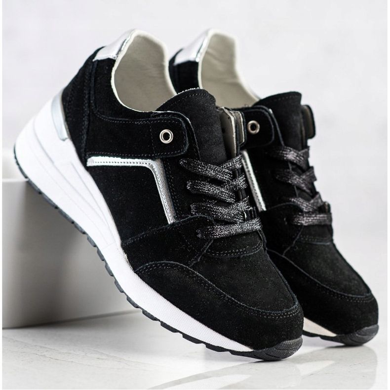 Filippo Svarta läder sportskor 1