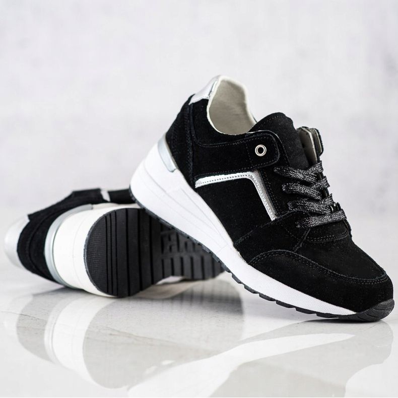 Filippo Svarta läder sportskor 2