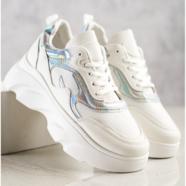 SHELOVET Trendiga sneakers vit 1