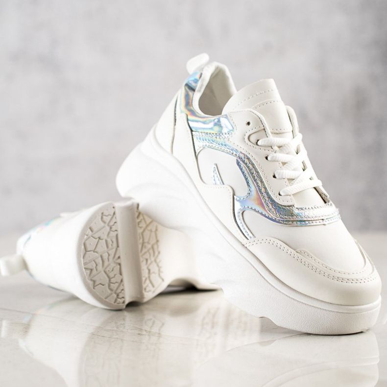 SHELOVET Trendiga sneakers vit 2