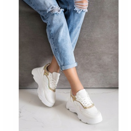 SHELOVET Trendiga sneakers vit 2