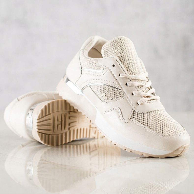 SHELOVET Snygga sneakers för våren beige 2