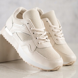 SHELOVET Snygga sneakers för våren beige 1