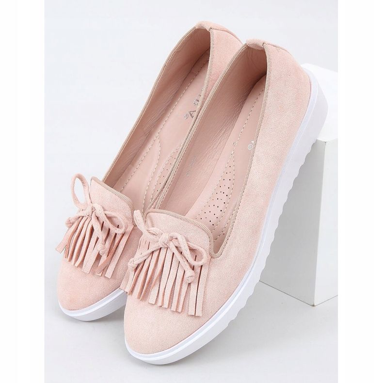 Rosa fransade mockasiner 6429 Rosa 1