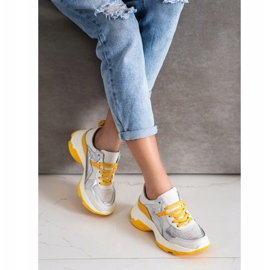 Goodin Läderskor med silverinsatser vit mångfärgad 1