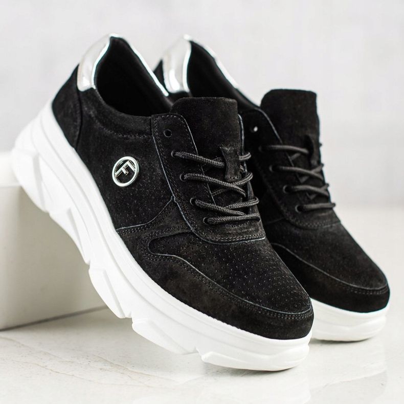 Filippo Läderskor på plattformen svart 1