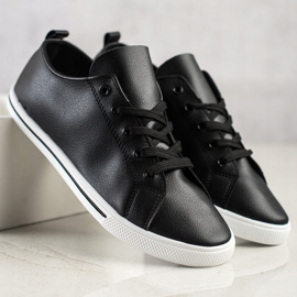 SHELOVET Bekväma låga sneakers svart 1