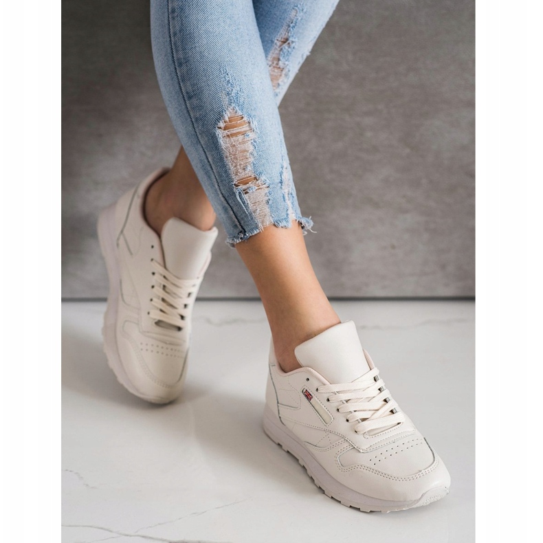 SHELOVET Klassiska sneakers beige 2
