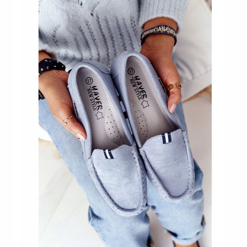 PH1 San Marino Loafers i mocka för kvinnor blå 1