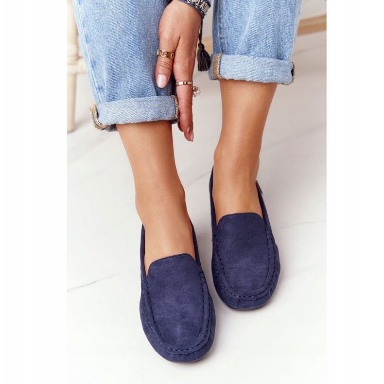 PH1 Mocka Loafers för kvinnor Marinblå San Marino 2