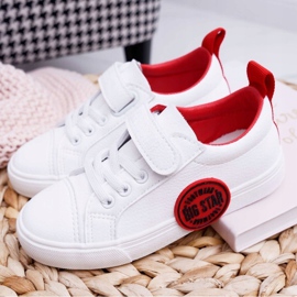 Barns sneakers Barn Big Star With Velcro White FF374088 vit röd 1