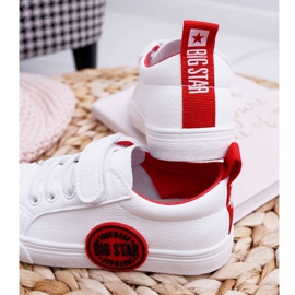 Barns sneakers Barn Big Star With Velcro White FF374088 vit röd 3