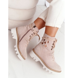 Mocka Openwork Stövlar Maciejka Beige 05033-04 brun 2