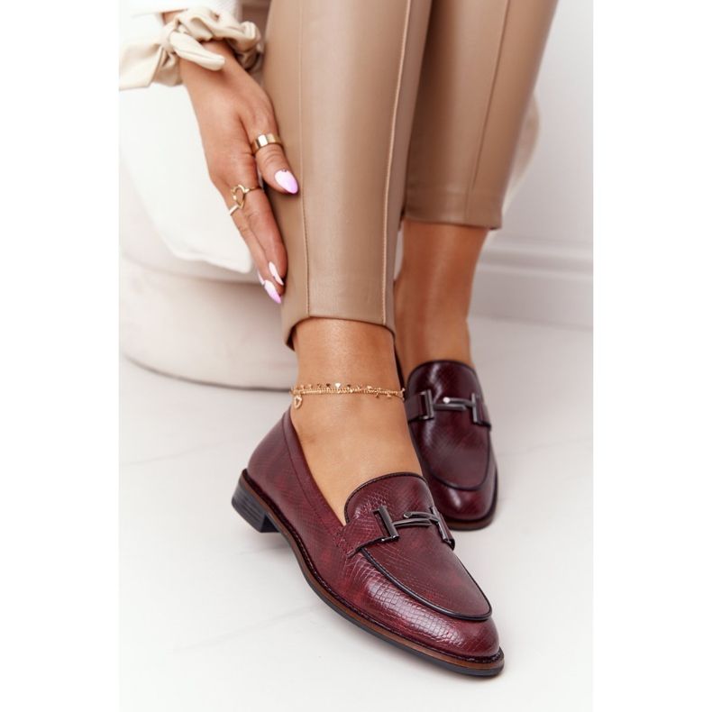 Dam Loafers Sergio Leone PB253 Burgundy röd mångfärgad 1