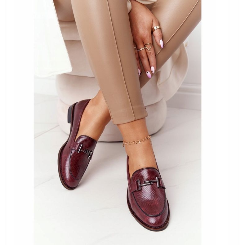 Dam Loafers Sergio Leone PB253 Burgundy röd mångfärgad 2