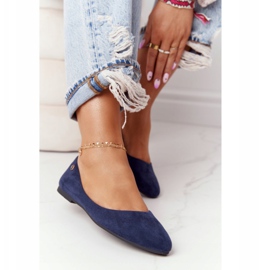 Mocka ballerinor Sergio Leone BL622 Marinblå 2