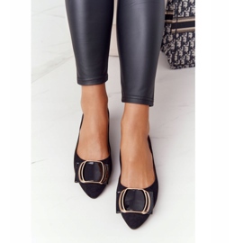 Mockaballerinor med spänne Sergio Leone BL623 ​​svart 2