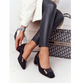 Mocka pumpar på häl Sergio Leone PB142 svart 2