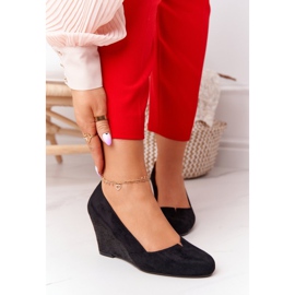 Mocka pumpar på kil Sergio Leone PB767 svart 1