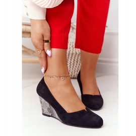 Pumpar på kil Sergio Leone PB767 Snake Black svart 2