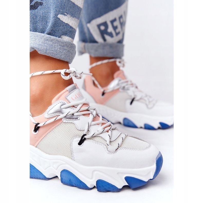 Sportskor med stora sulor GOE HH2N4034 Vit-Rosa 2