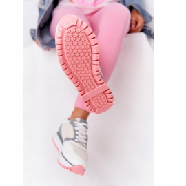 Läderskor på plattformen GOE HH2N4008 Vit mångfärgad 1